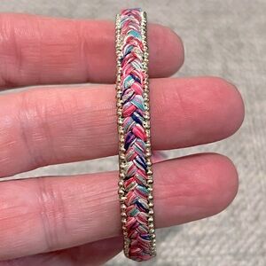 Stella & Dot gold colorful braided Cuff Bracelet